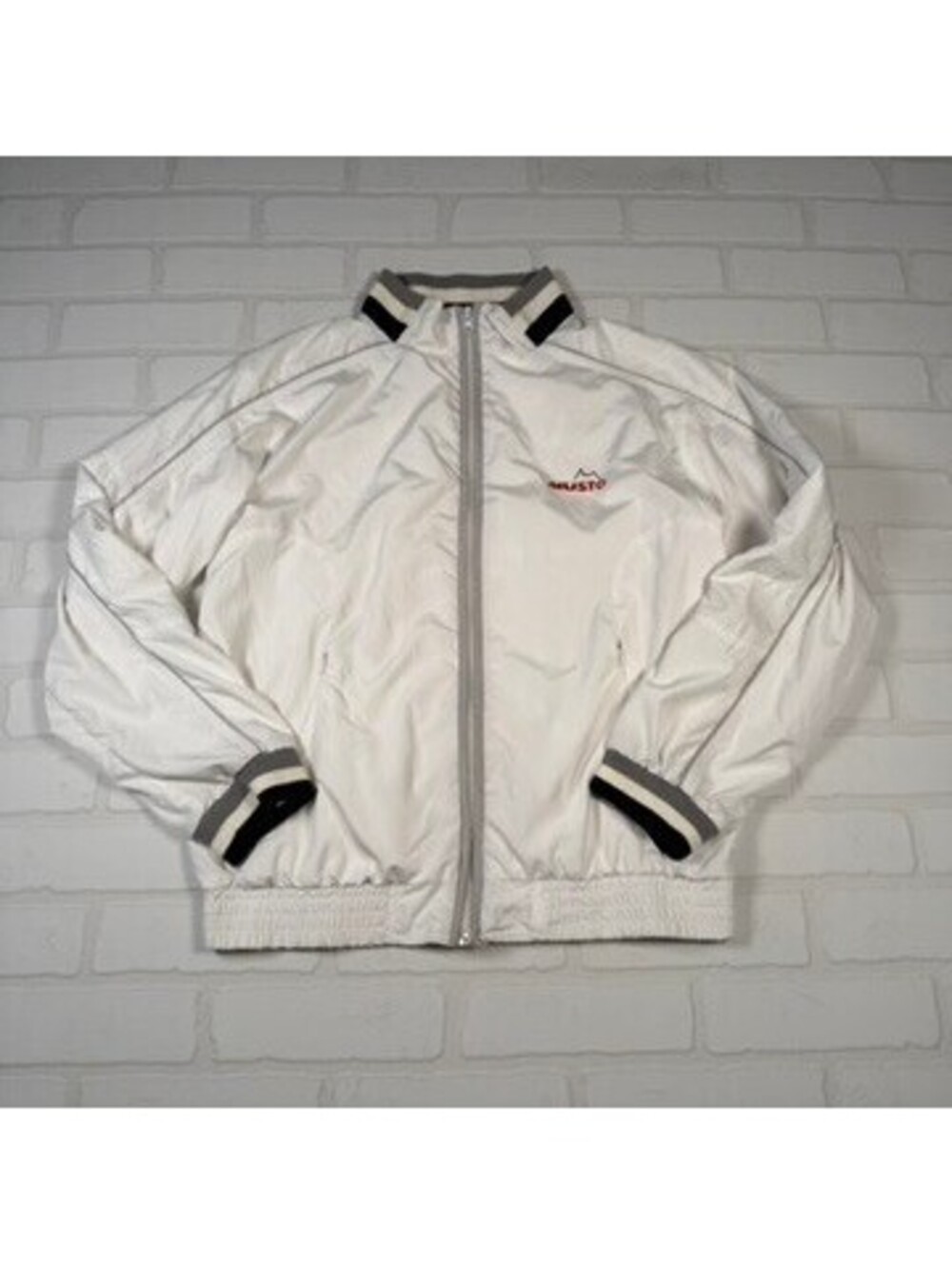 Musto Performance White Full Zip Track Jacket Size 38 Medium